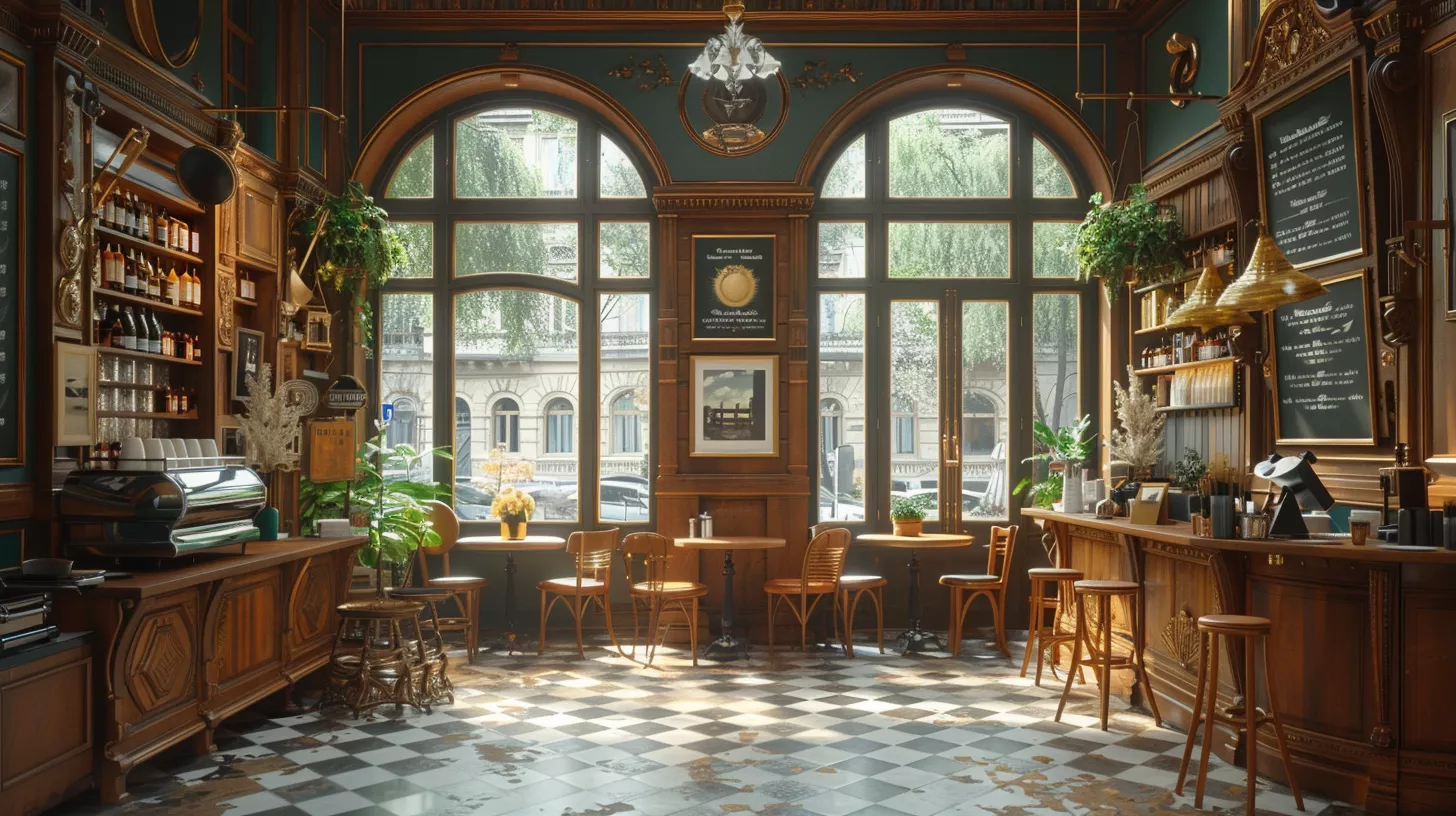 تصميم مقهى كلاسيكي فخم 2025